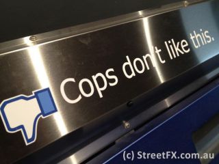   LIKE THIS! Facebook Police Lights Drift Race Defect Car Sticker Decal