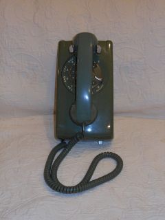Green Western Electric Vintage Dial Wall Phone Telephone 554 BMP 1983 