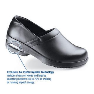 SFC Shoes for Crews Air Clog Black Leather Mens Shoes 8070 Size 7 