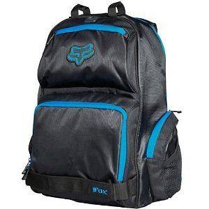 FOX Racing CYBORG Backpack Bookbag School Bag Black Blue Makes A Great 