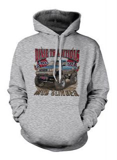 Dixie Traditions Sweatshirt Hoodie Mud Slinger Truck Designer Style 