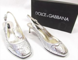 DOLCE & GABBANA Special Occassion sling back heels pumps shoes 
