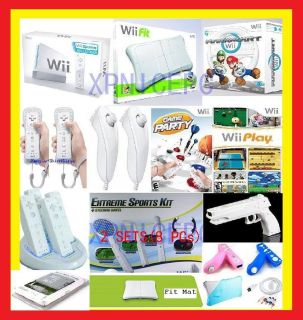 NINTENDO 1 Wii CONSOLE+FIT PLUS HD GAMES MARIO KART 2 PLAYERS BUNDLE