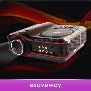 NEW Portable Projector 800x600 Home Theater EVD DVD MP4 RMVB Player w 