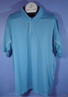 NEW Mens Gary Player Size 2X XXL Light Blue Short Sleeve Golf Shirt 