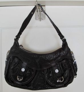 Authentic George Gina & Lucy Sabbadini Satchel Purse Handbag Dark 