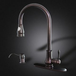 New Kitchen Sink Faucet Oil Rubbed Bronze Pull Out Spray Swivel Spout 