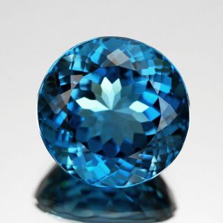 Natural Gem 13.76ct 14.5mm Round GORGEOUS AAA London Blue TOPAZ 
