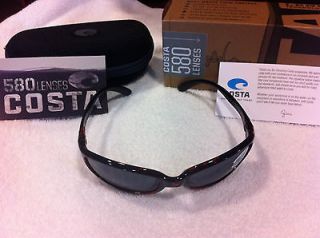 NEW Costa Del Mar Sunglasses Brine Tortoise Gray 580P BR 10 BR10 OGP