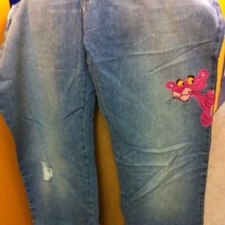 Iceberg History Pink Panther faded Blue Jeans W38 W34 Retail £200.00 