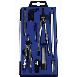 Helix 9 Piece Professional Drawing / Drafting Set with Storage Case 