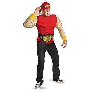 Mens Adult Impact Wrestling Deluxe Muscle Chest Hulk Hogan Wrestler 