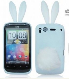 1X New White For HTC Desire S S510e G12 Rabbit Silicone Soft Back 