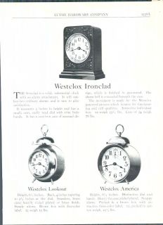   Westclox Alarm Clocks Bunkie Jack O Lantern Ironclad Lookout America