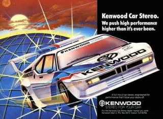 BMW M1 Kenwood Car Stereo   Retro A4 Poster