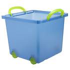 Iris TSB SQ 21.5 Quart Plastic Stacking Basket Storage Container 