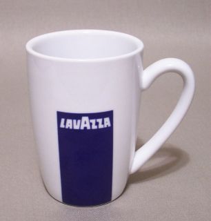 Lavazza Oneida Tall Coffee Cup Porcelain Mug Blue & White Design B 