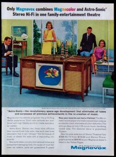 Vintage 1963 Magnavox TV Stereo Family Entertainment Theatre Magazine 