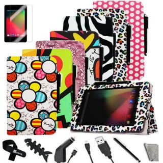 PU Leather Stand Folio Case Cover for Kindle Fire+Stylus+Fl​m Multi 