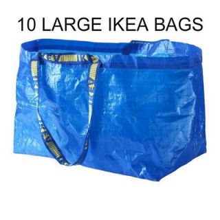 10 IKEA FRAKTA Large Reusable Eco Friendly BAGS Laundry Grocery 