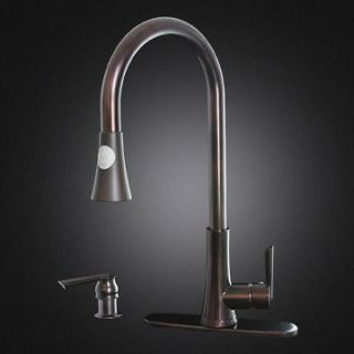 NEW 18 Oil Rubbed Bronze Kitchen Sink Faucet Pull Out Spray w/ Soap 