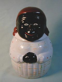 Vintage Black Americana Mammy Ceramic Cookie Jar