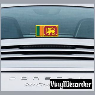 Sri lanka 2 Flag Full color Digital Wall or Car Vinyl Decal Sticker