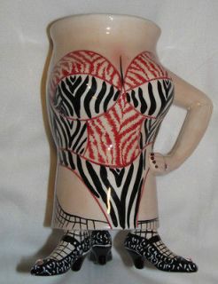 Lynda Corneille SWAK Zebra Bustier Mug with Bling NEW   no box