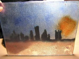 UNIQUE ART GLASS   STUNNING SUNSET 10 DISPLAY PANEL
