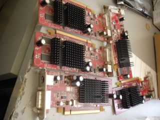 Lot of 5 ATI E G012 05 1638 Radeon X600 Low Profile PCI e Video Cards 