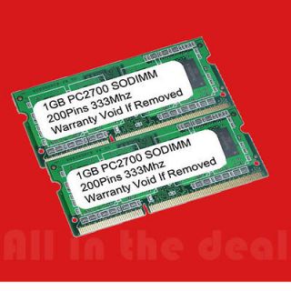2GB DDR PC2700 SODIMM 333MHz PC 2700 2X 1GB MEMORY