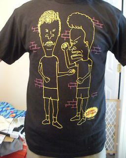 MTV Beavis and Butt Head Mens T Shirt   Black   Size Large   NEW!