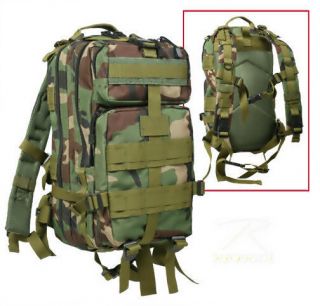 New Woodland Camo BackPack back pack Bag Laptop Molle Military Assault 