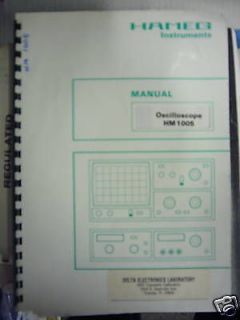 HAMEG HM 1005 Oscilloscope Instruction Manual, Original