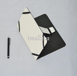 Black Folio Leather Case+Stylus 4 Pandigital SuperNova   8 Media 
