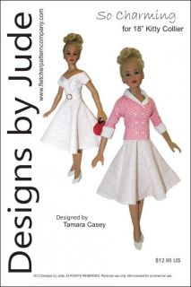 So Charming Dress Pattern for 18 Kitty Collier,Tonner