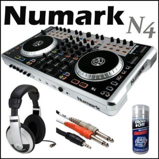 Numark N4 4 Deck Digital DJ Controller And Mixer + Accessory Kit