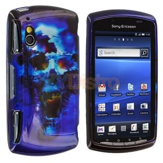 Blue Skulls Hard Skin Case Cover for Sony Ericsson Xperia Play