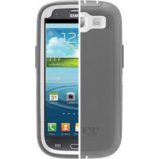 NEW Otterbox Samsung Galaxy S3 III Defender Glacier Grey/White Cover 