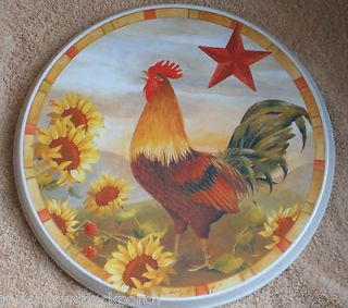   Sunflower ROOSTER Crow White STOVE Eye Range Cook TOP BURNER COVERS