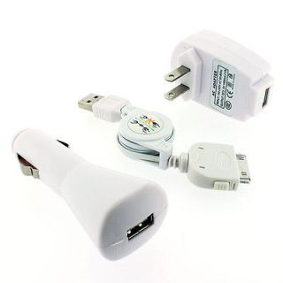 Newly listed Home Wall+Car Charger AC Adapter+USB Cable for iPhone 3G 