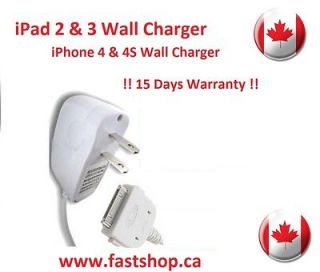   Wall Travel Charger for iPad 2 & 3 iPhone 4 4S iPod Classic Touch iPad