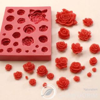 ROSE series 21PCS No.9 Decoration Silicone molds Soap Making Supplies 