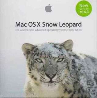 Apple Mac OS X Snow Leopard Version 10.6 10.6.3. New, Sealed, Retail 