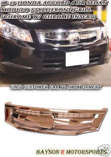 08 10 Accord 4dr JDM Modulo Front Grill Grille (Chrome)