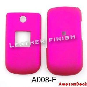 CELL PHONE COVER CASE FOR SAMSUNG T139 LEATHER FINISH HOT PINK