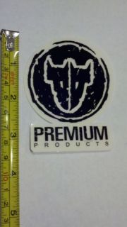 Premium Products BMX Sticker *3 3/8 Black and White*