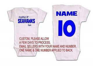 seahawks baby onsie romper jersey seattle shirt fan top