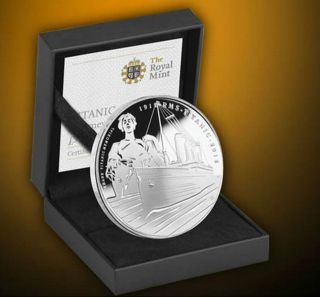 British Royal Mint Titanic 100th Anniversary Silver Proof Coin Limited 
