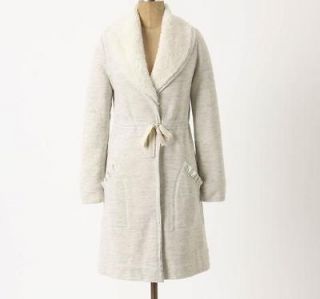 Nwt Anthropologie Sherpa Fleece Robe Gray Size Medium Sz M New